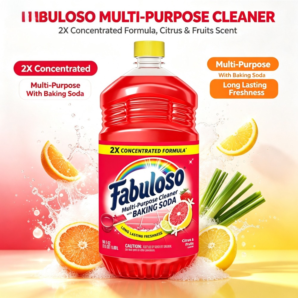 Kitchen Baking Soda - 2-fach konzentrierter Mehrzweckreiniger, mit Backpulver, Zitrus-