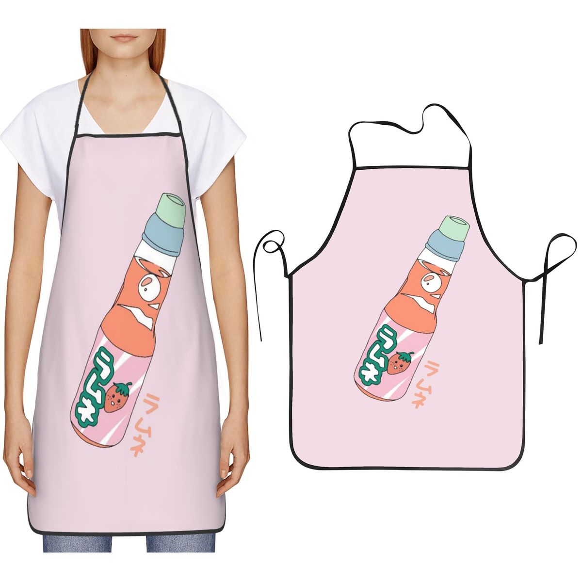 Kitchen Baking Soda - Kawaii Erdbeer-Limonaden-Schürze für Kochen, Backen, Reinigung