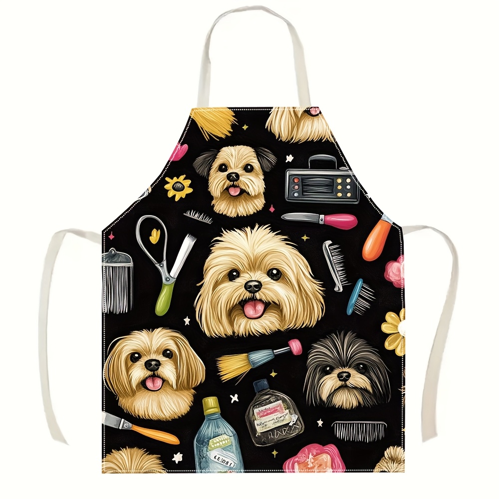 Kitchen Baking Background - 1 Stück Lustige Hundegroomer-Schürze mit Niedlichen