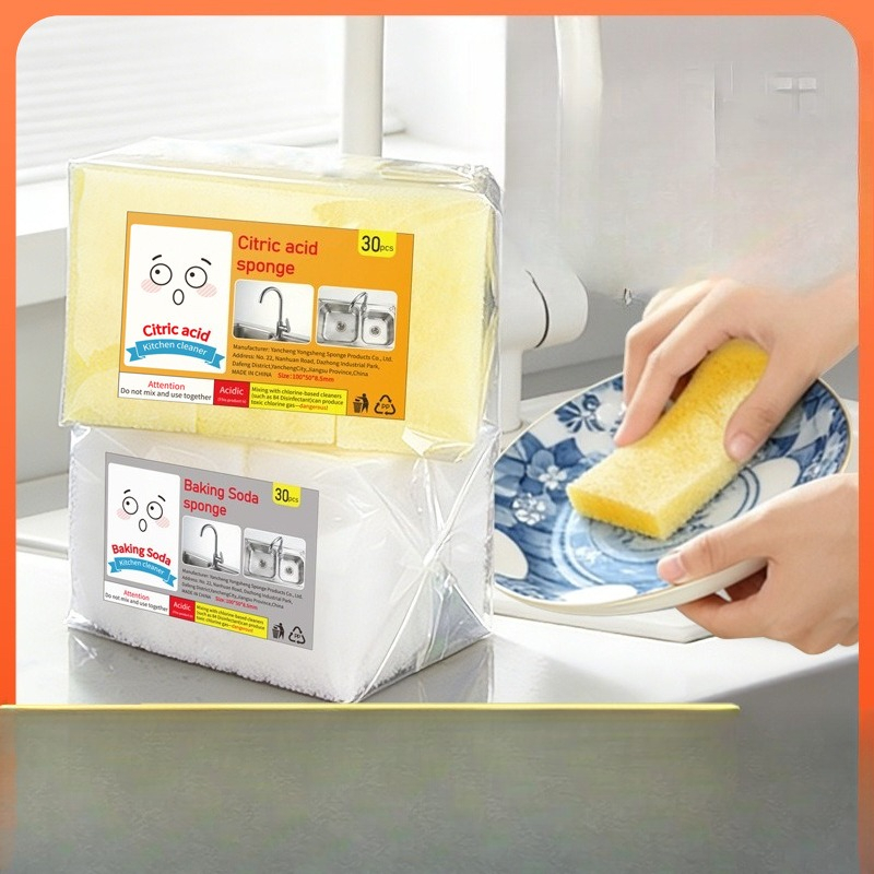 Kitchen Baking Soda - Geschirrspülschwamm Reinigungstücher Multi-Reiniger, Zitronensäure Entfernt Kalkablagerungen,
