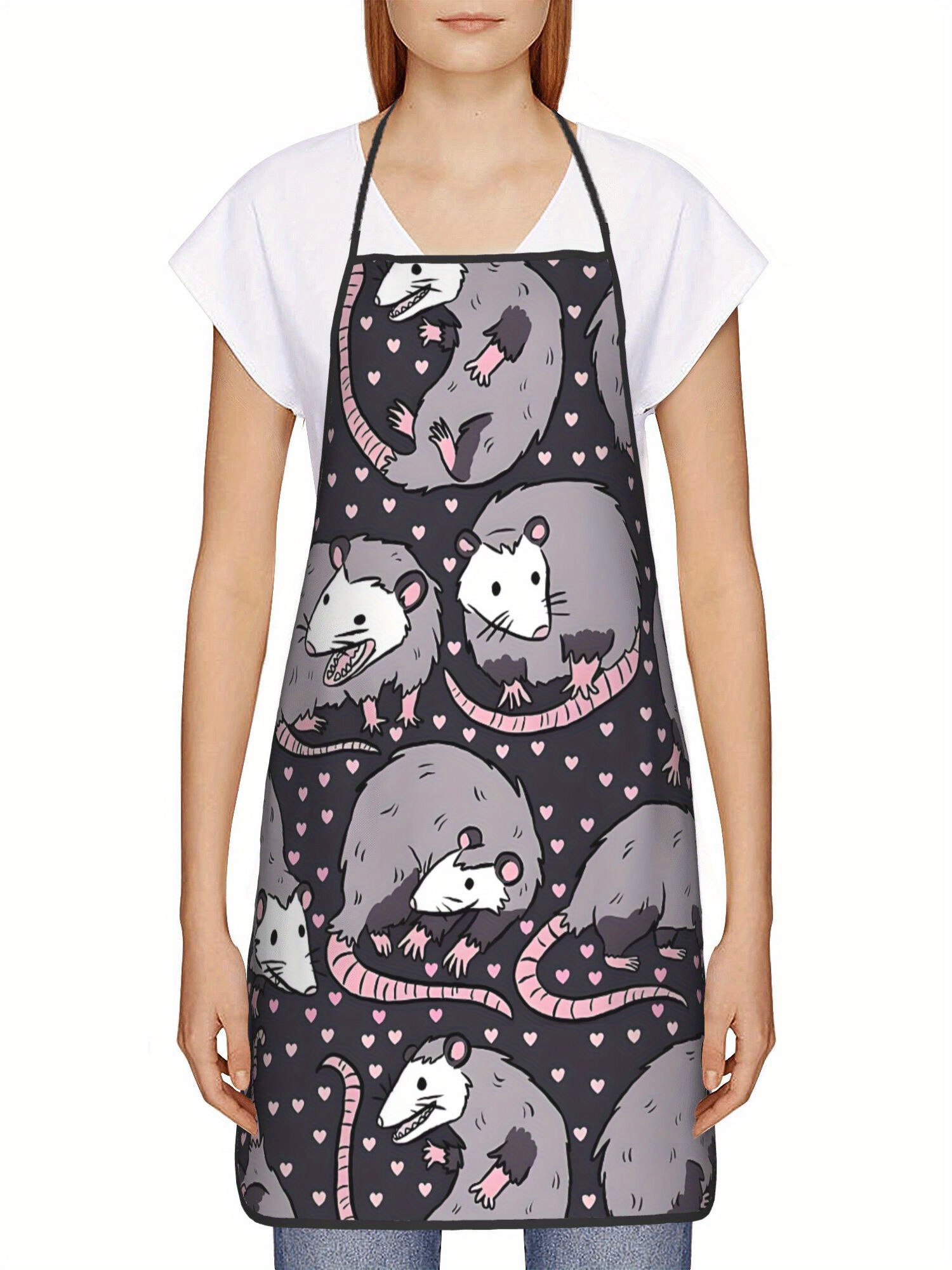Schürze mit niedlichem Opossum – Kitchen Baking Background Bewertung und Preis