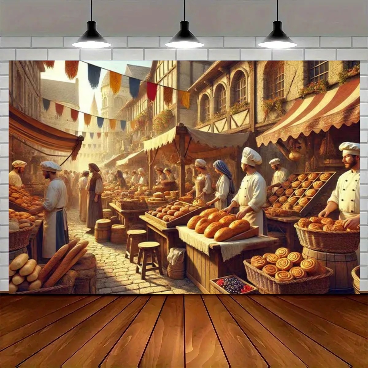 Straßenbäckerei-Küchen-Hinterg – Kitchen Baking Background Bewertung und Preis