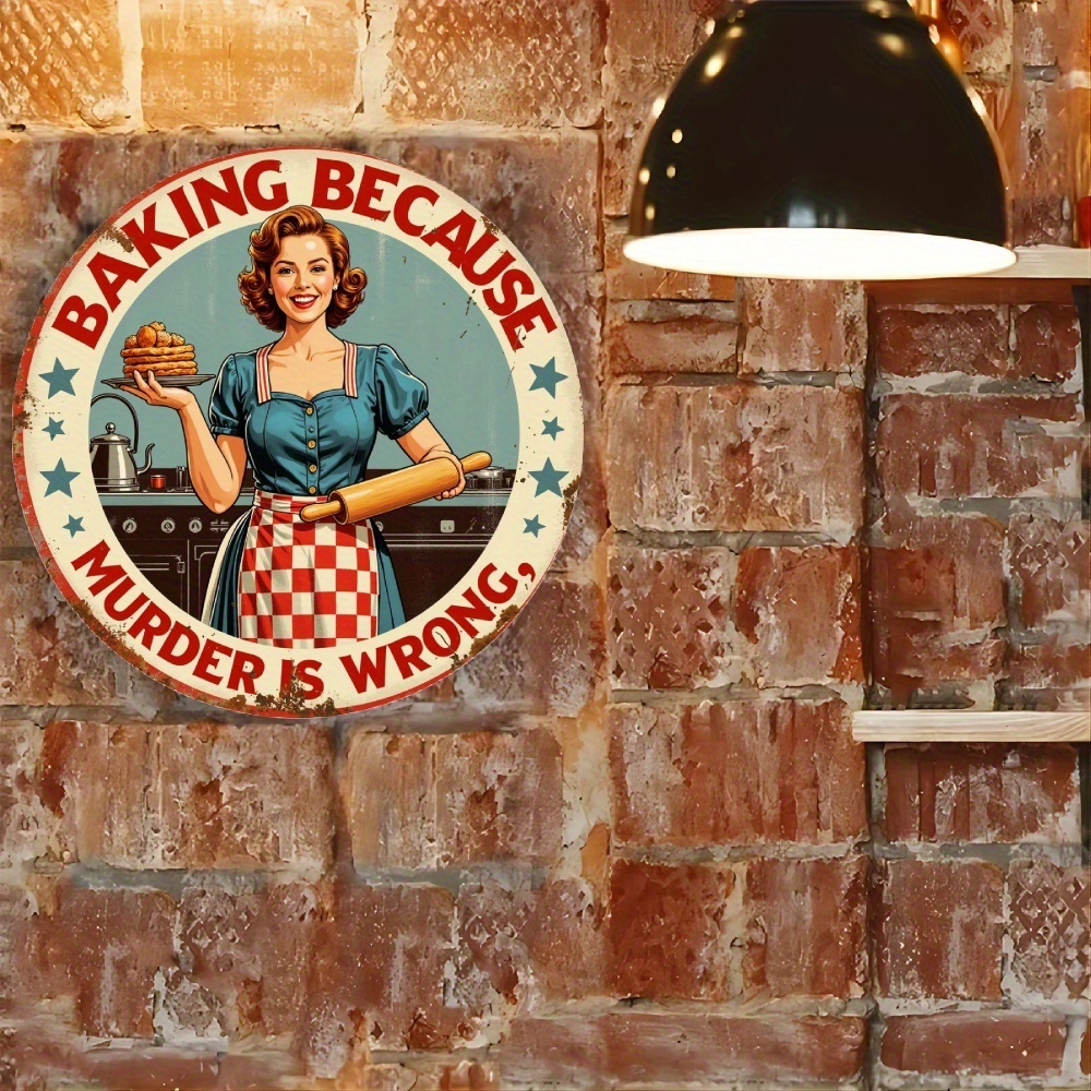 Rundes Vintage-Schild aus Alum – Kitchen Baking Quotes Bewertung und Preis