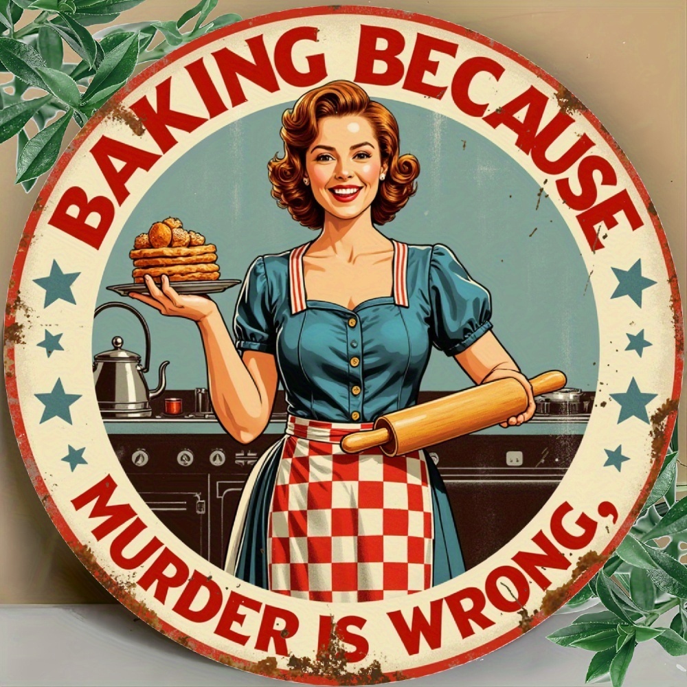 Rundes Vintage-Schild aus Alum – Kitchen Baking Quotes Bewertung und Preis