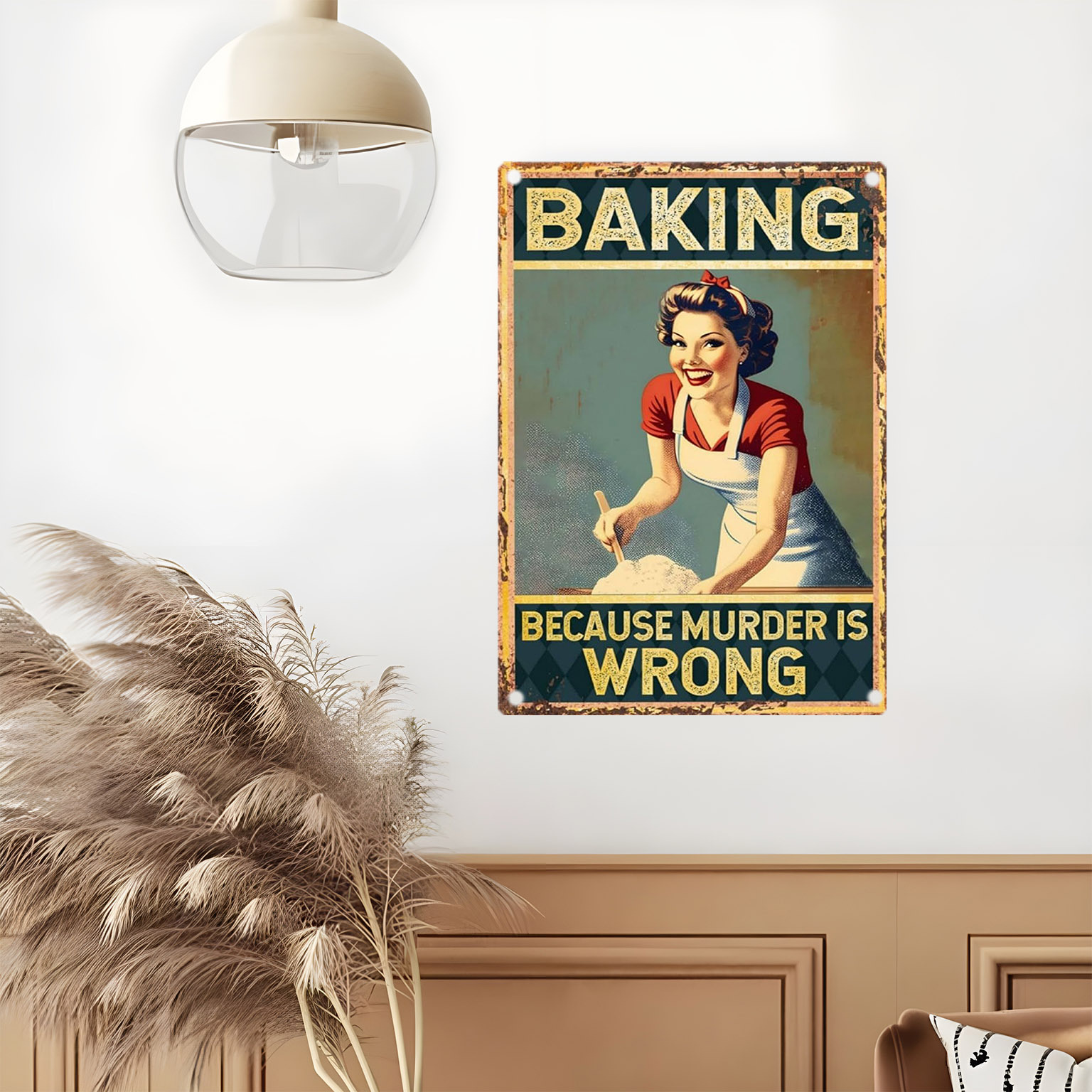 Vintage lustiges Backzitat Met – Kitchen Baking Quotes Bewertung und Preis