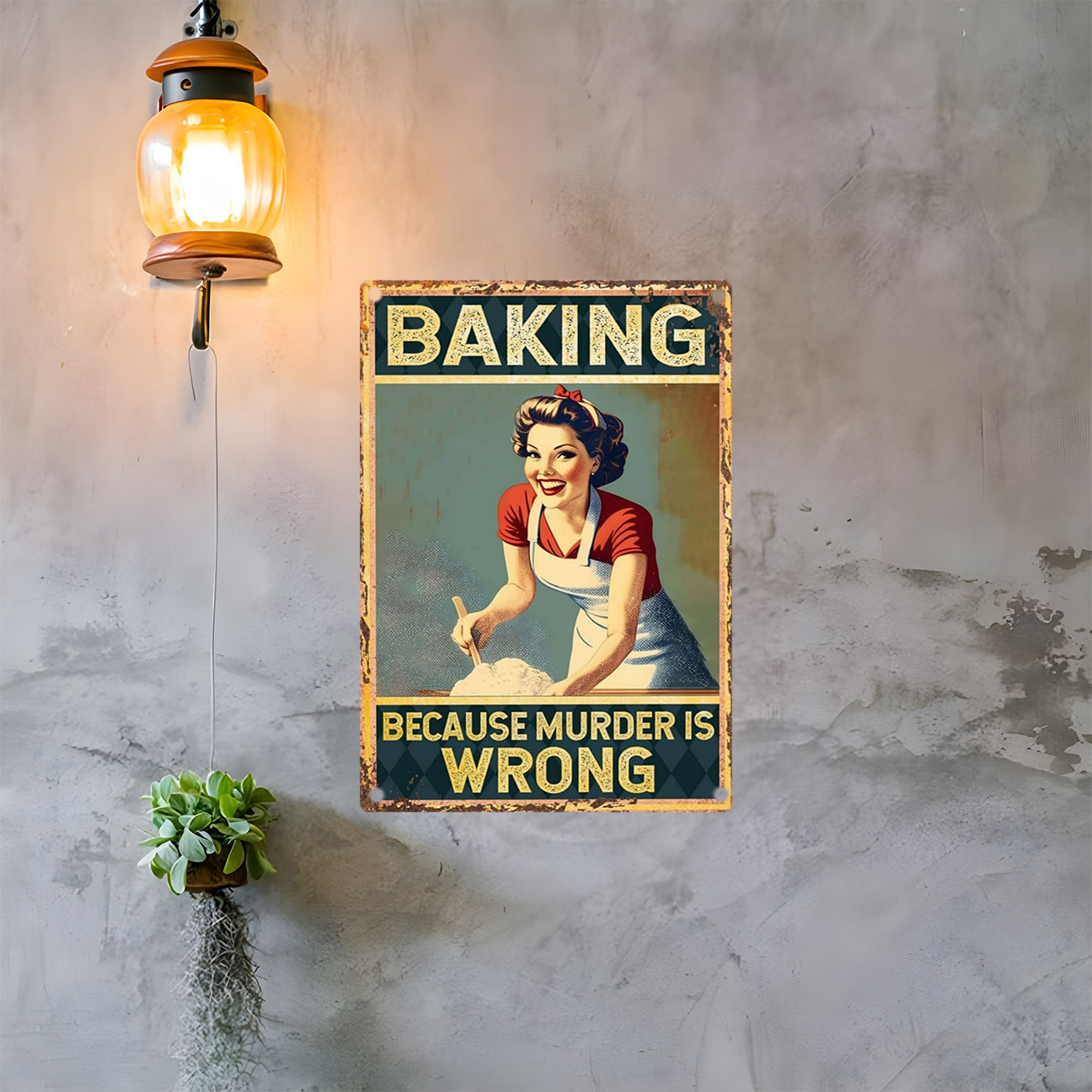 Vintage lustiges Backzitat Met – Kitchen Baking Quotes Bewertung und Preis