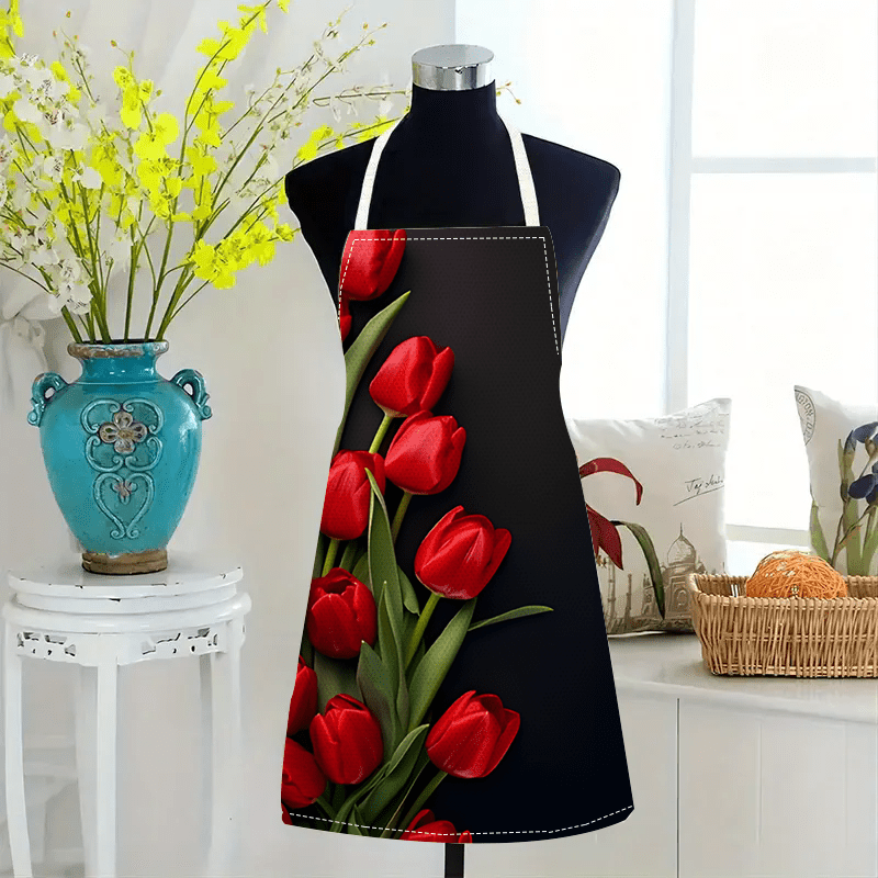1 Stück Leinenschürze mit rote – Kitchen Baking Background Bewertung und Preis