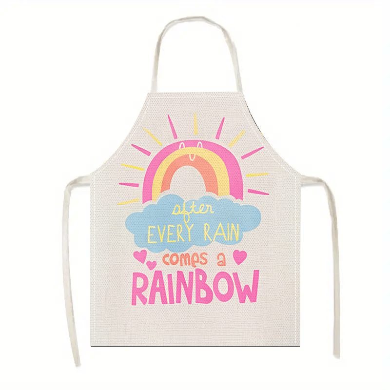 Baumwoll-Regenbogenschürze mit – Kitchen Baking Quotes Bewertung und Preis
