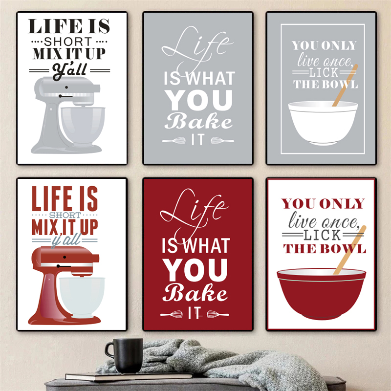 Wand Kunst Leinwand Gemälde No – Kitchen Baking Quotes Bewertung und Preis