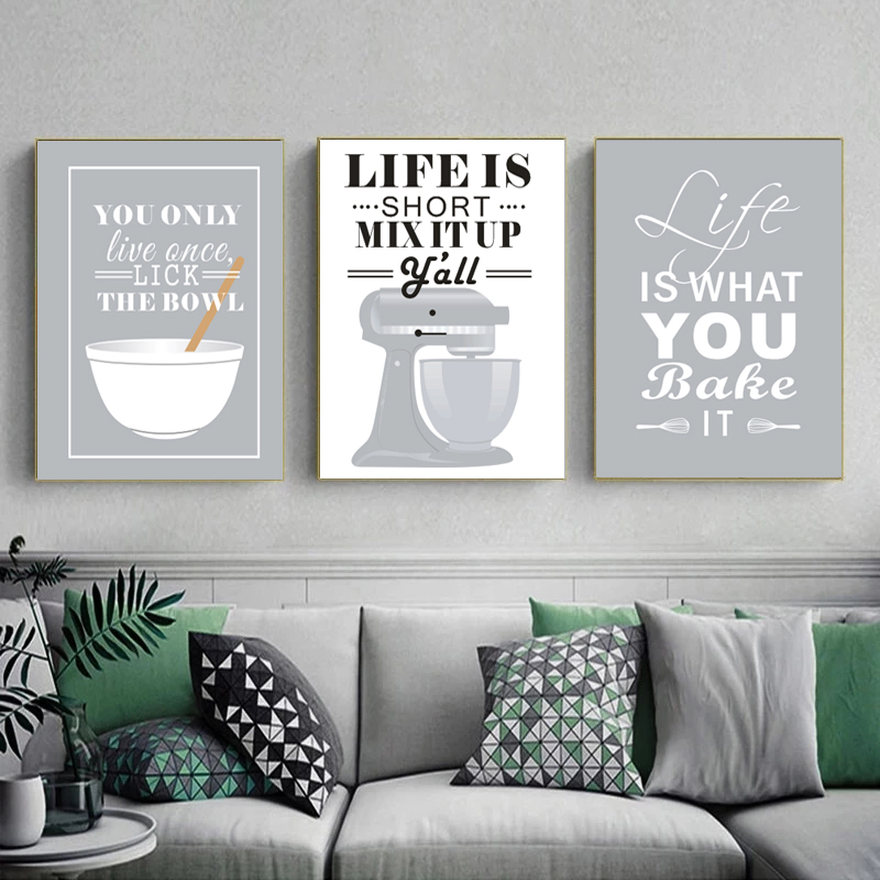 Wand Kunst Leinwand Gemälde No – Kitchen Baking Quotes Bewertung und Preis